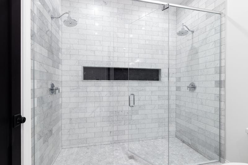 Marble-Style Tile Shower Design